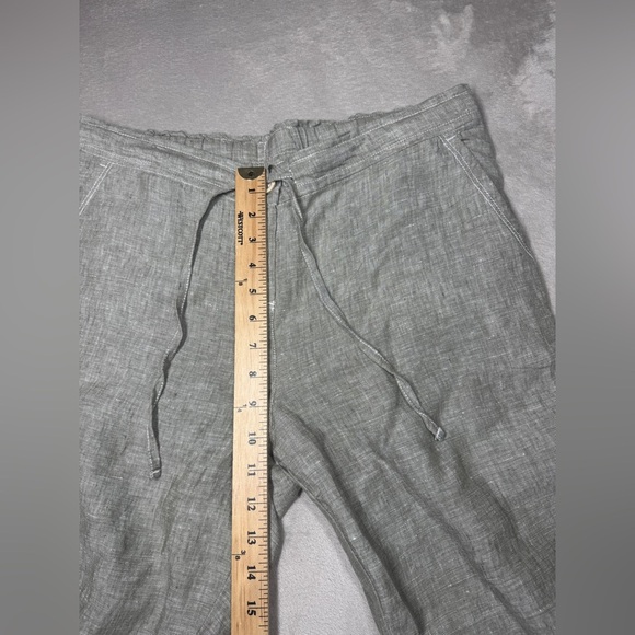 Tommy Bahama Women’s 100% Linen Green Casual Lagenlook Drawstring Pants Medium - Picture 7 of 15